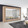 Rauch Alegro 271cm 2 Door Sliding Wardrobe with Mirror - Sonoma Oak