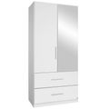 Rauch Alvor 91cm 2 Door Combi Wardrobe - Alpine White
