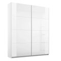 Rauch Artemis 181cm 2 Door Sliding Wardrobe - Alpine White and White Glass
