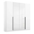 Rauch Artemis 181cm 4 Door Wardrobe - Alpine White and White Glass