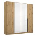 Rauch Artemis 181cm 4 Door Wardrobe - Artisan Oak and White Glass