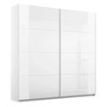 Rauch Artemis 226cm 2 Door Sliding Wardrobe - Alpine White and White Glass