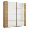 Rauch Artemis 226cm 2 Door Sliding Wardrobe - Artisan Oak and White Glass