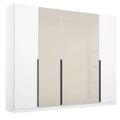 Rauch Artemis 226cm 5 Door Wardrobe - Alpine White and Champagne Glass