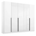 Rauch Artemis 226cm 5 Door Wardrobe - Alpine White and White Glass