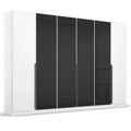 Rauch Artemis 271cm 6 Door Wardrobe - Alpine White and Basalt Glass