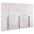 Rauch Artemis 271cm 6 Door Wardrobe - Alpine White and White Glass