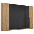 Rauch Artemis 271cm 6 Door Wardrobe - Artisan Oak and Basalt Glass