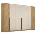 Rauch Artemis 271cm 6 Door Wardrobe - Artisan Oak and Champagne Glass
