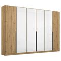 Rauch Artemis 271cm 6 Door Wardrobe - Artisan Oak and White Glass