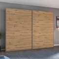 Rauch Aurelio 261cm Artisan Oak 2 Door Sliding Wardrobe