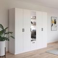 Rauch Bari 226cm 5 Door Combi Wardrobe - Alpine White