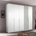 Rauch Bellezza 230cm 5 Door Wardrobe - Alpine White and Silk Grey