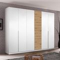 Rauch Bellezza 275cm 6 Door Wardrobe - Alpine White and Artisan Oak