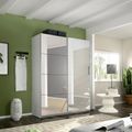 Rauch Belluno 136cm 2 Door Sliding Mirrored Wardrobe - Alpine White