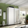 Rauch Belluno 136cm 2 Door Sliding Wardrobe with Mirror - Alpine White