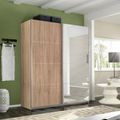 Rauch Belluno 181cm 2 Door Sliding Wardrobe with Mirror - Sonoma Oak