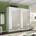 Rauch Belluno 226cm 2 Door Sliding Mirrored Wardrobe - Alpine White