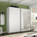Rauch Belluno 226cm 2 Door Sliding Wardrobe with Mirror - Alpine White