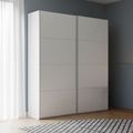 Beluga Extra Sliding Wardrobe - 137cm - 2 Door - Alpine White