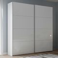 Beluga Extra Sliding Wardrobe - 181cm - 2 Door - Alpine White & White High Gloss
