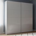 Beluga Extra Sliding Wardrobe - 181cm - 2 Door - Silk Grey