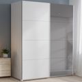 Rauch Beluga Extra 181cm 2 Door Sliding Wardrobe with Grey Mirror - Alpine White