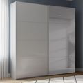 Rauch Beluga Extra 181cm 2 Door Sliding Wardrobe with Grey Mirror - Silk Grey