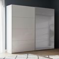 Rauch Beluga Extra 226cm 2 Door Sliding Wardrobe with Grey Mirror - Alpine White