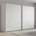 Beluga Extra Sliding Wardrobe - 271cm - 2 Door - Alpine White & White High Gloss