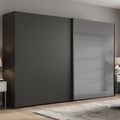 Rauch Beluga Extra 271cm 2 Door Sliding Wardrobe with Grey Mirror - Graphite