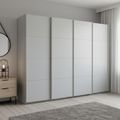 Beluga Extra Sliding Wardrobe - 271cm - 4 Door - Silk Grey