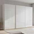 Beluga Extra Sliding Wardrobe - 361cm - 3 Door - Alpine White & White High Gloss