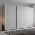 Beluga Extra Sliding Wardrobe - 361cm - 3 Door - Silk Grey
