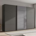 Rauch Beluga Extra 361cm 3 Door Sliding Wardrobe with Grey Mirror - Graphite