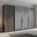 Rauch Beluga Extra 361cm 4 Door Sliding Wardrobe with Grey Mirror - Graphite