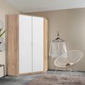 Rauch Celle Matt 117cm 2 Door Corner Wardrobe - Sonoma Oak and Alpine White