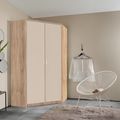 Rauch Celle Matt 117cm 2 Door Corner Wardrobe - Sonoma Oak and Champagne