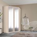 Rauch Celle Matt 117cm 2 Door Corner Wardrobe with Mirror - Champagne