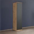 Rauch Celle Matt 47cm 1 LH Door Wardrobe - Artisan Oak and Metallic Dark Grey