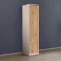 Rauch Celle Matt 47cm 1 LH Door Wardrobe with Drawer - Champagne and Artisan Oak