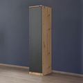 Rauch Celle Matt 47cm 1 RH Door Wardrobe - Artisan Oak and Metallic Dark Grey