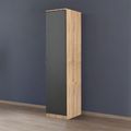 Rauch Celle Matt 47cm 1 RH Door Wardrobe - Sonoma Oak and Metallic Dark Grey