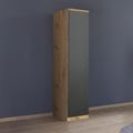 Rauch Celle Super 47cm 1 LH Door Wardrobe - Artisan Oak and Metallic Dark Grey