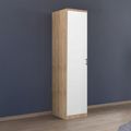 Rauch Celle Super 47cm 1 LH Door Wardrobe - Sonoma Oak and Alpine White