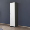 Rauch Celle Super 47cm 1 RH Door Wardrobe - Metallic Dark Grey and Alpine White
