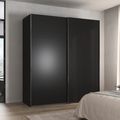 Rauch Contido 201cm 2 Door Sliding Wardrobe with Extras - Black