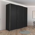 Rauch Contido 242cm 3 Door Sliding Wardrobe with Extras - Black