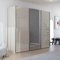 Rauch Contido 271cm 3 Door Sliding Mirror Wardrobe with Extras - Champagne