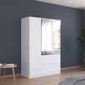 Rauch Costa 136cm 3 Door Combi Wardrobe - Alpine White